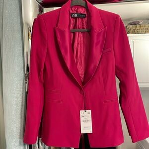 M Zara Fitted Fuchsia Blazer tudezo